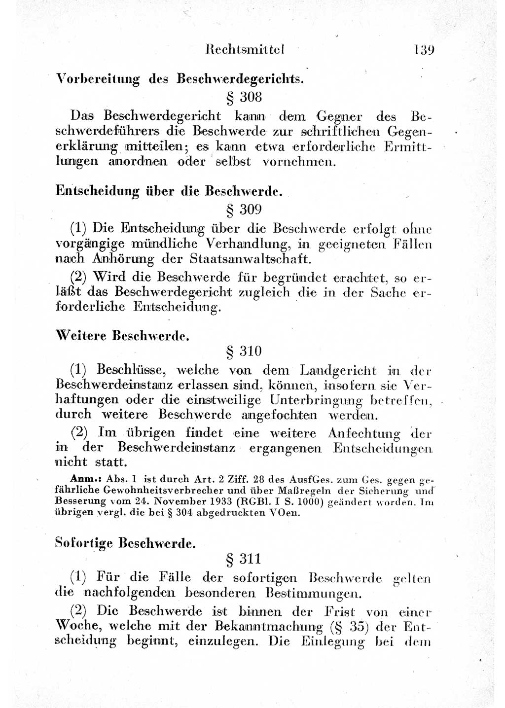 Strafprozeßordnung (StPO), Gerichtsverfassungsgesetz (GVG) und zahlreiche Nebengesetze der sowjetischen Besatzungszone (SBZ) in Deutschland 1949, Seite 139 (StPO GVG Ges. SBZ Dtl. 1949, S. 139)