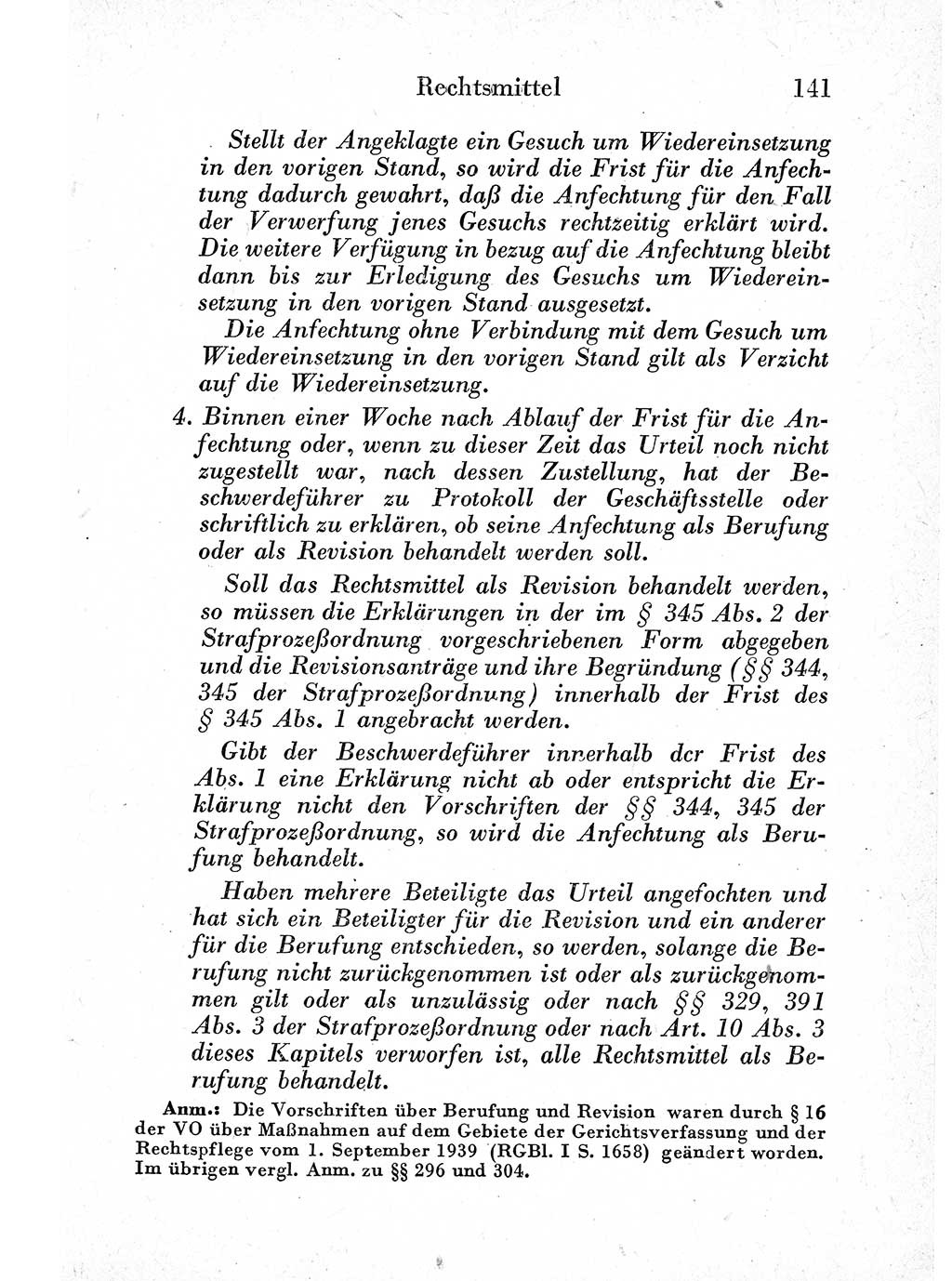 Strafprozeßordnung (StPO), Gerichtsverfassungsgesetz (GVG) und zahlreiche Nebengesetze der sowjetischen Besatzungszone (SBZ) in Deutschland 1949, Seite 141 (StPO GVG Ges. SBZ Dtl. 1949, S. 141)