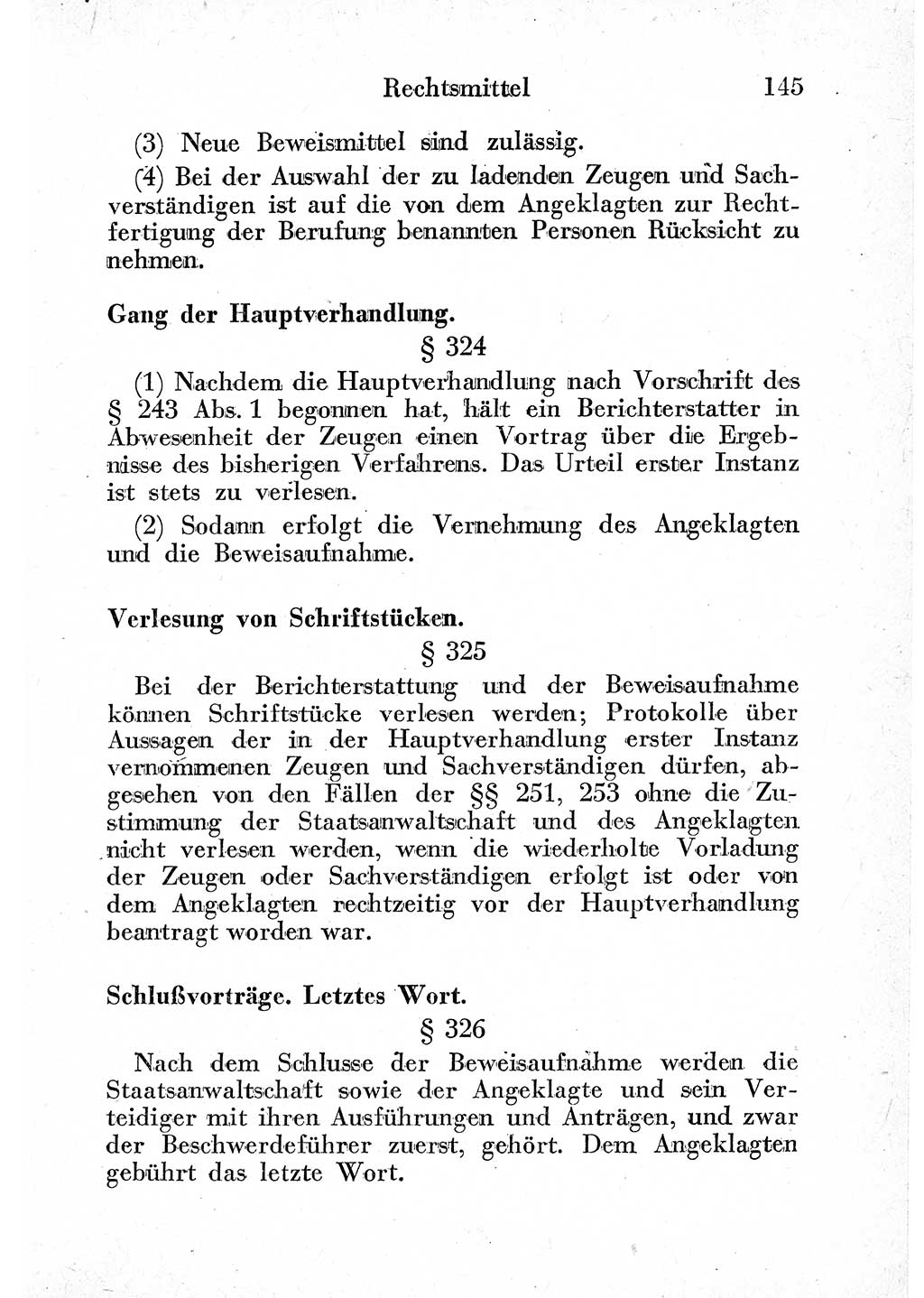 Strafprozeßordnung (StPO), Gerichtsverfassungsgesetz (GVG) und zahlreiche Nebengesetze der sowjetischen Besatzungszone (SBZ) in Deutschland 1949, Seite 145 (StPO GVG Ges. SBZ Dtl. 1949, S. 145)