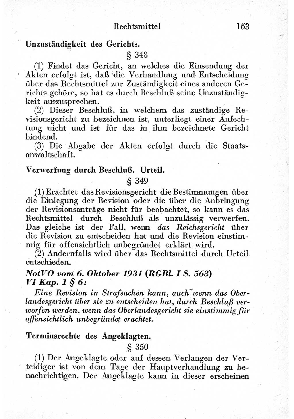 Strafprozeßordnung (StPO), Gerichtsverfassungsgesetz (GVG) und zahlreiche Nebengesetze der sowjetischen Besatzungszone (SBZ) in Deutschland 1949, Seite 153 (StPO GVG Ges. SBZ Dtl. 1949, S. 153)