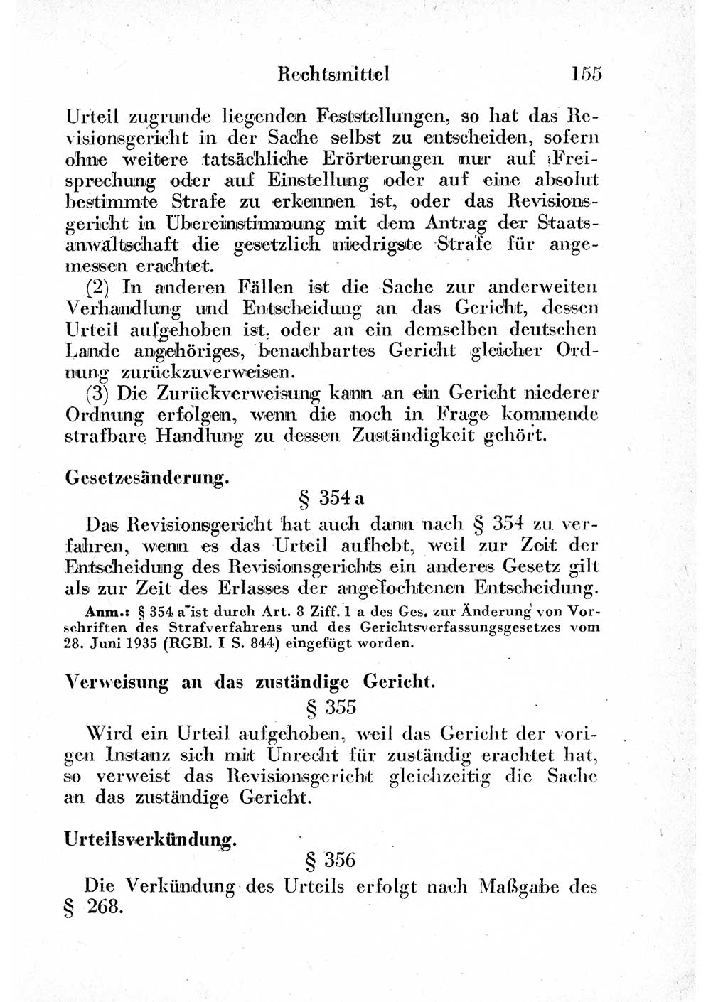 Strafprozeßordnung (StPO), Gerichtsverfassungsgesetz (GVG) und zahlreiche Nebengesetze der sowjetischen Besatzungszone (SBZ) in Deutschland 1949, Seite 155 (StPO GVG Ges. SBZ Dtl. 1949, S. 155)