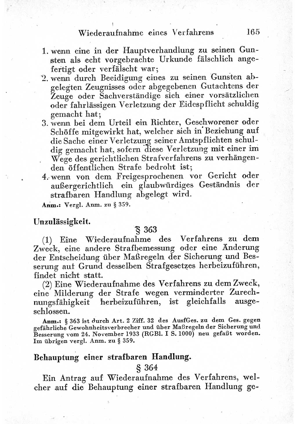 Strafprozeßordnung (StPO), Gerichtsverfassungsgesetz (GVG) und zahlreiche Nebengesetze der sowjetischen Besatzungszone (SBZ) in Deutschland 1949, Seite 165 (StPO GVG Ges. SBZ Dtl. 1949, S. 165)