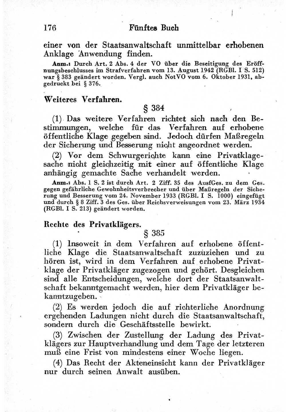 Strafprozeßordnung (StPO), Gerichtsverfassungsgesetz (GVG) und zahlreiche Nebengesetze der sowjetischen Besatzungszone (SBZ) in Deutschland 1949, Seite 176 (StPO GVG Ges. SBZ Dtl. 1949, S. 176)