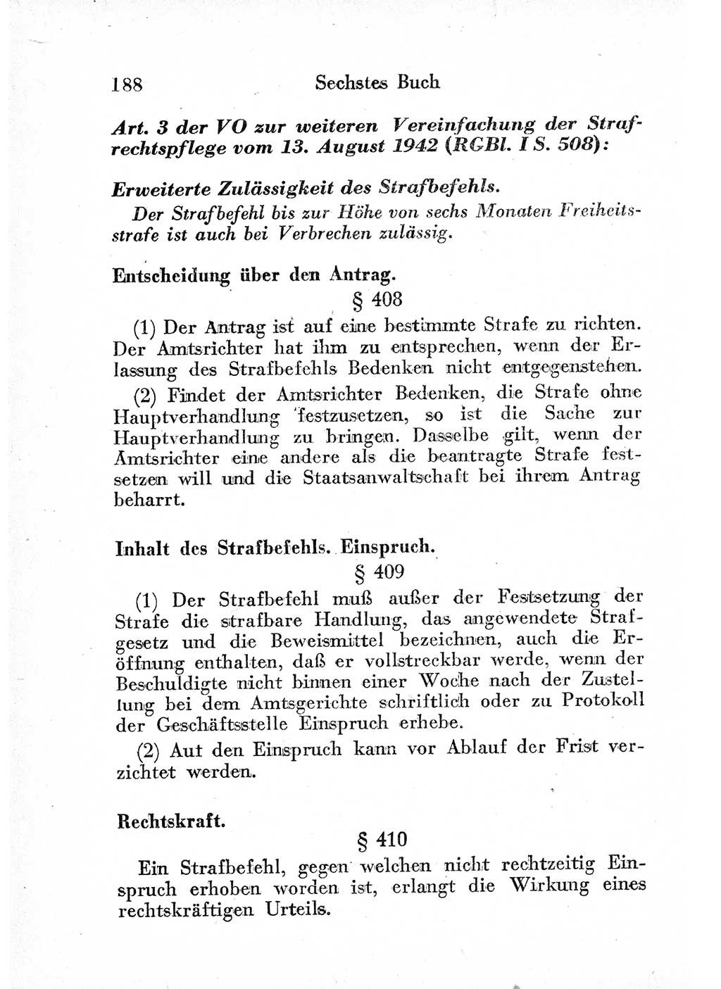 Strafprozeßordnung (StPO), Gerichtsverfassungsgesetz (GVG) und zahlreiche Nebengesetze der sowjetischen Besatzungszone (SBZ) in Deutschland 1949, Seite 188 (StPO GVG Ges. SBZ Dtl. 1949, S. 188)