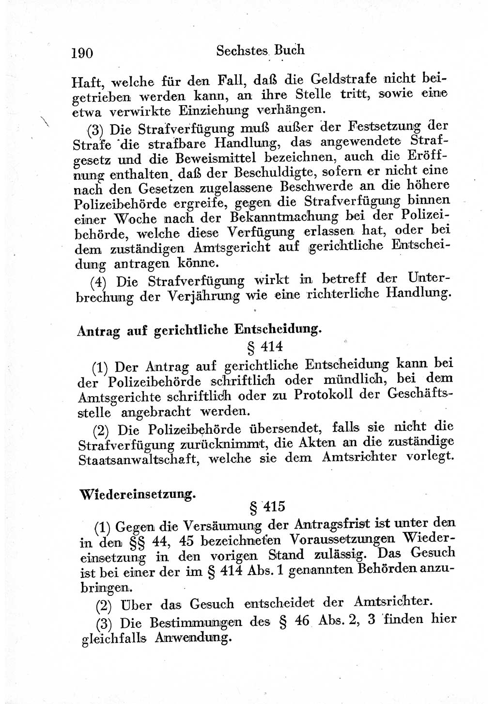 Strafprozeßordnung (StPO), Gerichtsverfassungsgesetz (GVG) und zahlreiche Nebengesetze der sowjetischen Besatzungszone (SBZ) in Deutschland 1949, Seite 190 (StPO GVG Ges. SBZ Dtl. 1949, S. 190)
