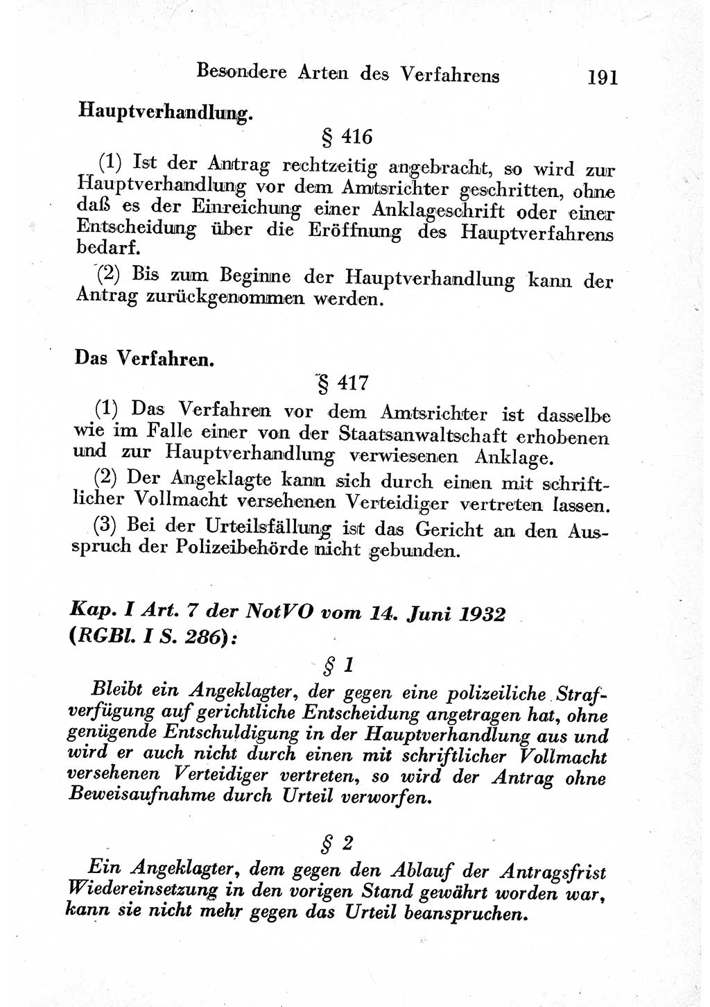 Strafprozeßordnung (StPO), Gerichtsverfassungsgesetz (GVG) und zahlreiche Nebengesetze der sowjetischen Besatzungszone (SBZ) in Deutschland 1949, Seite 191 (StPO GVG Ges. SBZ Dtl. 1949, S. 191)
