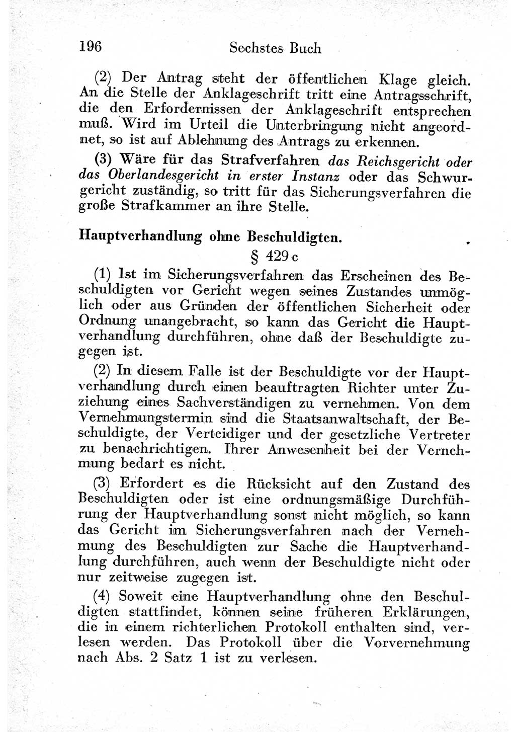 Strafprozeßordnung (StPO), Gerichtsverfassungsgesetz (GVG) und zahlreiche Nebengesetze der sowjetischen Besatzungszone (SBZ) in Deutschland 1949, Seite 196 (StPO GVG Ges. SBZ Dtl. 1949, S. 196)