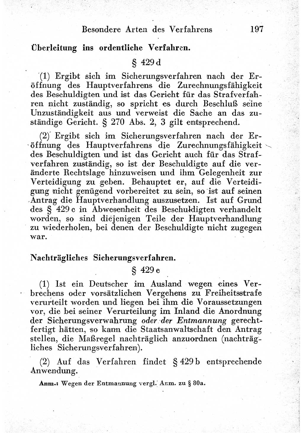 Strafprozeßordnung (StPO), Gerichtsverfassungsgesetz (GVG) und zahlreiche Nebengesetze der sowjetischen Besatzungszone (SBZ) in Deutschland 1949, Seite 197 (StPO GVG Ges. SBZ Dtl. 1949, S. 197)