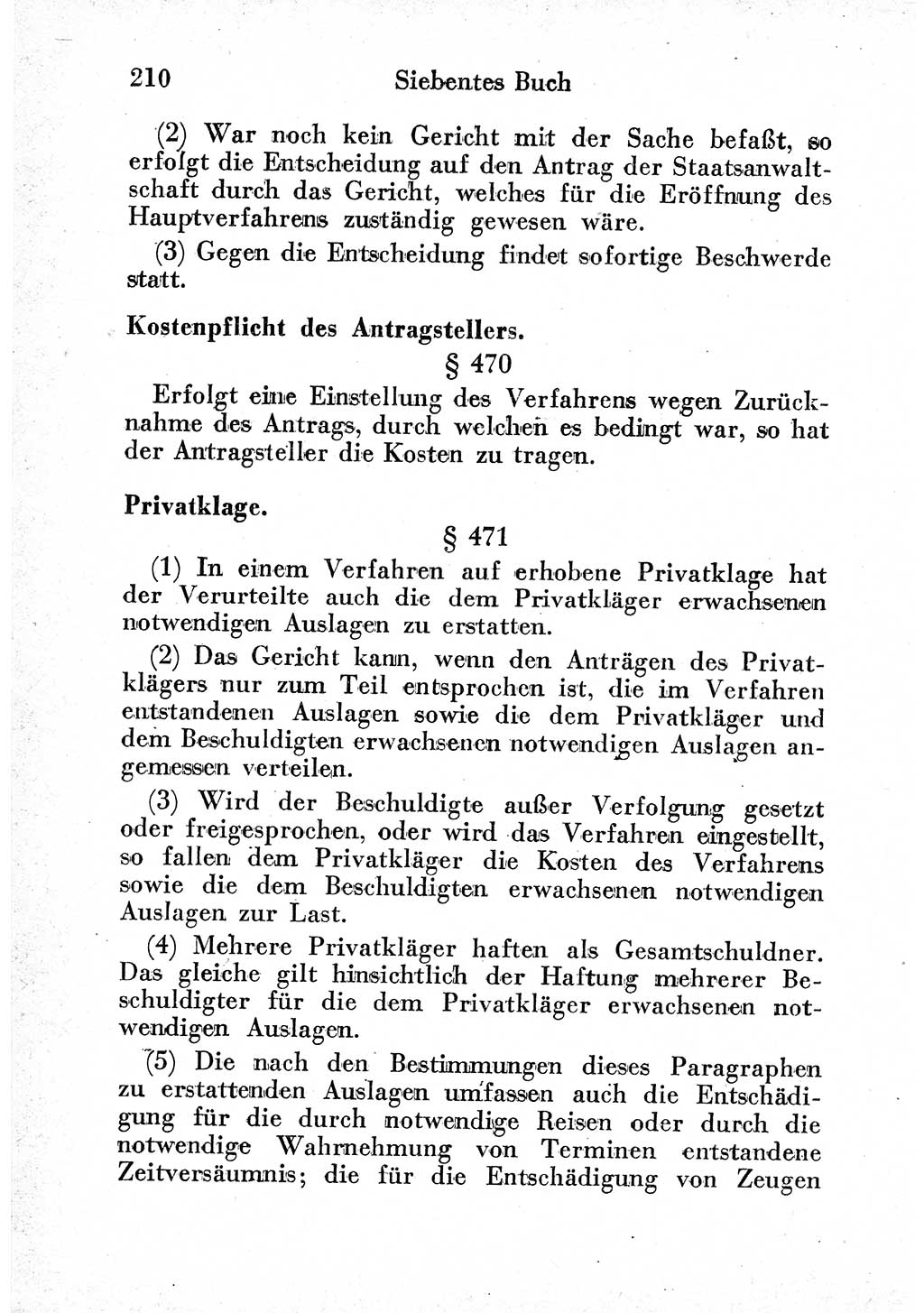 Strafprozeßordnung (StPO), Gerichtsverfassungsgesetz (GVG) und zahlreiche Nebengesetze der sowjetischen Besatzungszone (SBZ) in Deutschland 1949, Seite 210 (StPO GVG Ges. SBZ Dtl. 1949, S. 210)