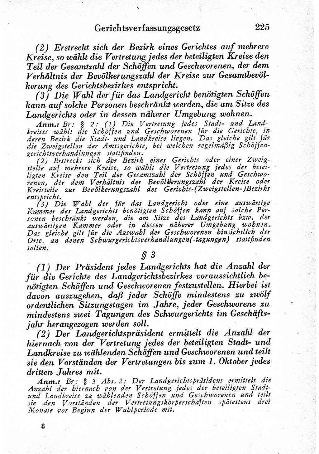 Strafprozeßordnung (StPO), Gerichtsverfassungsgesetz (GVG) und zahlreiche Nebengesetze der sowjetischen Besatzungszone (SBZ) in Deutschland 1949, Seite 225 (StPO GVG Ges. SBZ Dtl. 1949, S. 225)