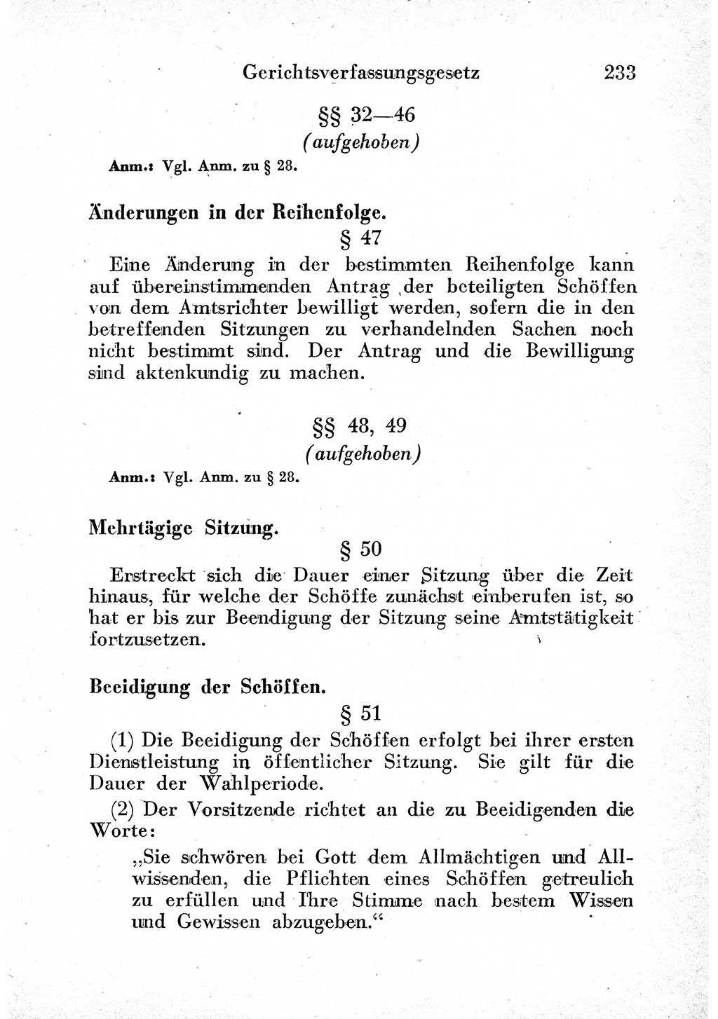 Strafprozeßordnung (StPO), Gerichtsverfassungsgesetz (GVG) und zahlreiche Nebengesetze der sowjetischen Besatzungszone (SBZ) in Deutschland 1949, Seite 233 (StPO GVG Ges. SBZ Dtl. 1949, S. 233)