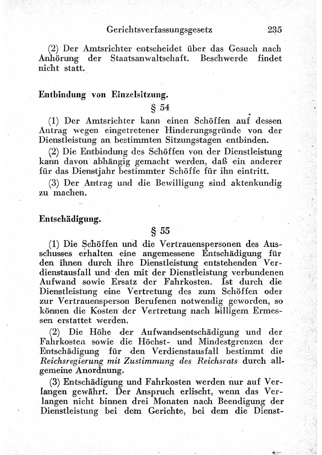 Strafprozeßordnung (StPO), Gerichtsverfassungsgesetz (GVG) und zahlreiche Nebengesetze der sowjetischen Besatzungszone (SBZ) in Deutschland 1949, Seite 235 (StPO GVG Ges. SBZ Dtl. 1949, S. 235)