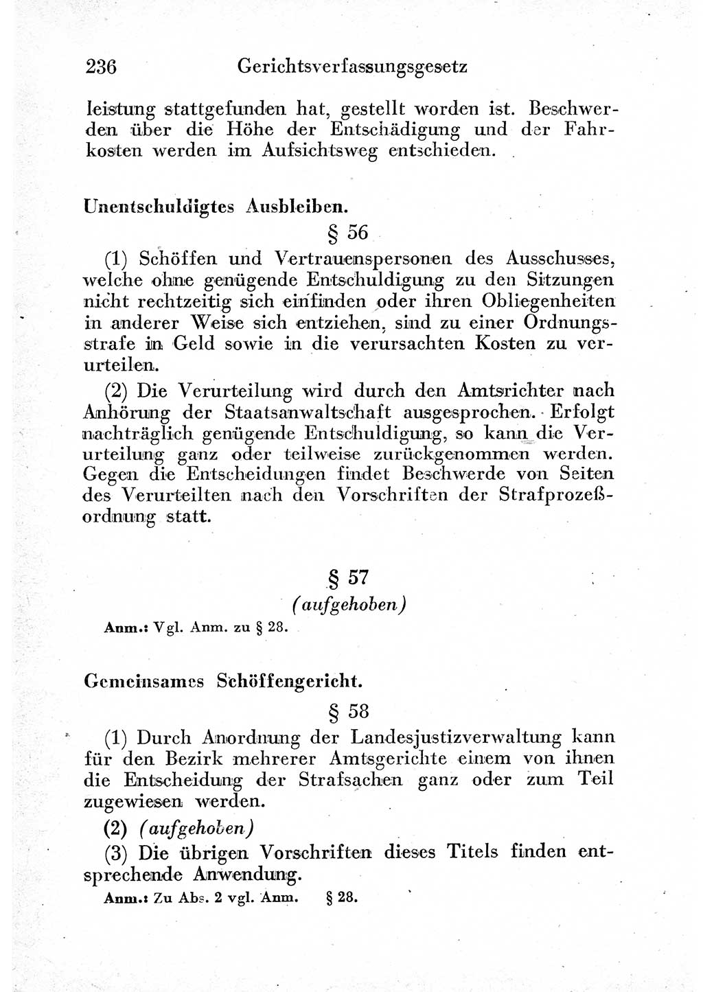 Strafprozeßordnung (StPO), Gerichtsverfassungsgesetz (GVG) und zahlreiche Nebengesetze der sowjetischen Besatzungszone (SBZ) in Deutschland 1949, Seite 236 (StPO GVG Ges. SBZ Dtl. 1949, S. 236)