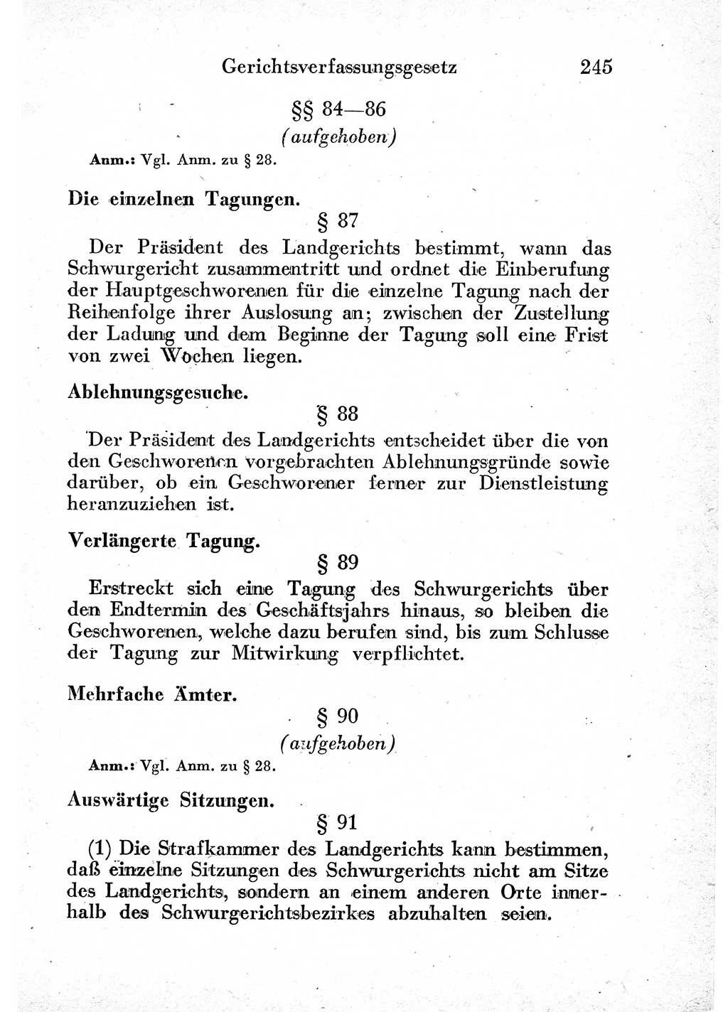 Strafprozeßordnung (StPO), Gerichtsverfassungsgesetz (GVG) und zahlreiche Nebengesetze der sowjetischen Besatzungszone (SBZ) in Deutschland 1949, Seite 245 (StPO GVG Ges. SBZ Dtl. 1949, S. 245)