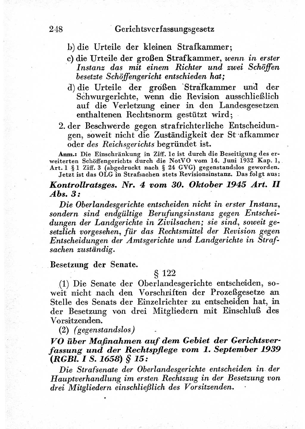 Strafprozeßordnung (StPO), Gerichtsverfassungsgesetz (GVG) und zahlreiche Nebengesetze der sowjetischen Besatzungszone (SBZ) in Deutschland 1949, Seite 248 (StPO GVG Ges. SBZ Dtl. 1949, S. 248)