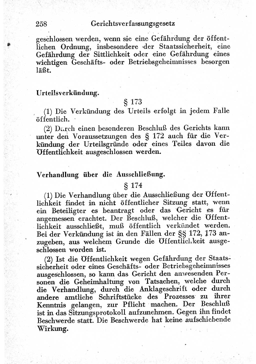 Strafprozeßordnung (StPO), Gerichtsverfassungsgesetz (GVG) und zahlreiche Nebengesetze der sowjetischen Besatzungszone (SBZ) in Deutschland 1949, Seite 258 (StPO GVG Ges. SBZ Dtl. 1949, S. 258)