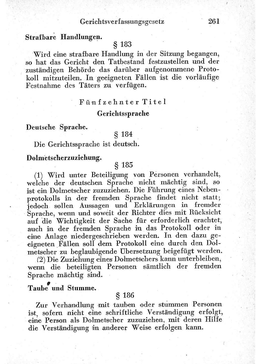 Strafprozeßordnung (StPO), Gerichtsverfassungsgesetz (GVG) und zahlreiche Nebengesetze der sowjetischen Besatzungszone (SBZ) in Deutschland 1949, Seite 261 (StPO GVG Ges. SBZ Dtl. 1949, S. 261)