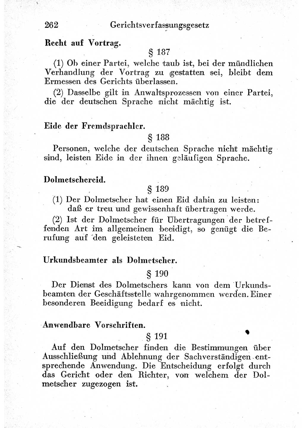 Strafprozeßordnung (StPO), Gerichtsverfassungsgesetz (GVG) und zahlreiche Nebengesetze der sowjetischen Besatzungszone (SBZ) in Deutschland 1949, Seite 262 (StPO GVG Ges. SBZ Dtl. 1949, S. 262)