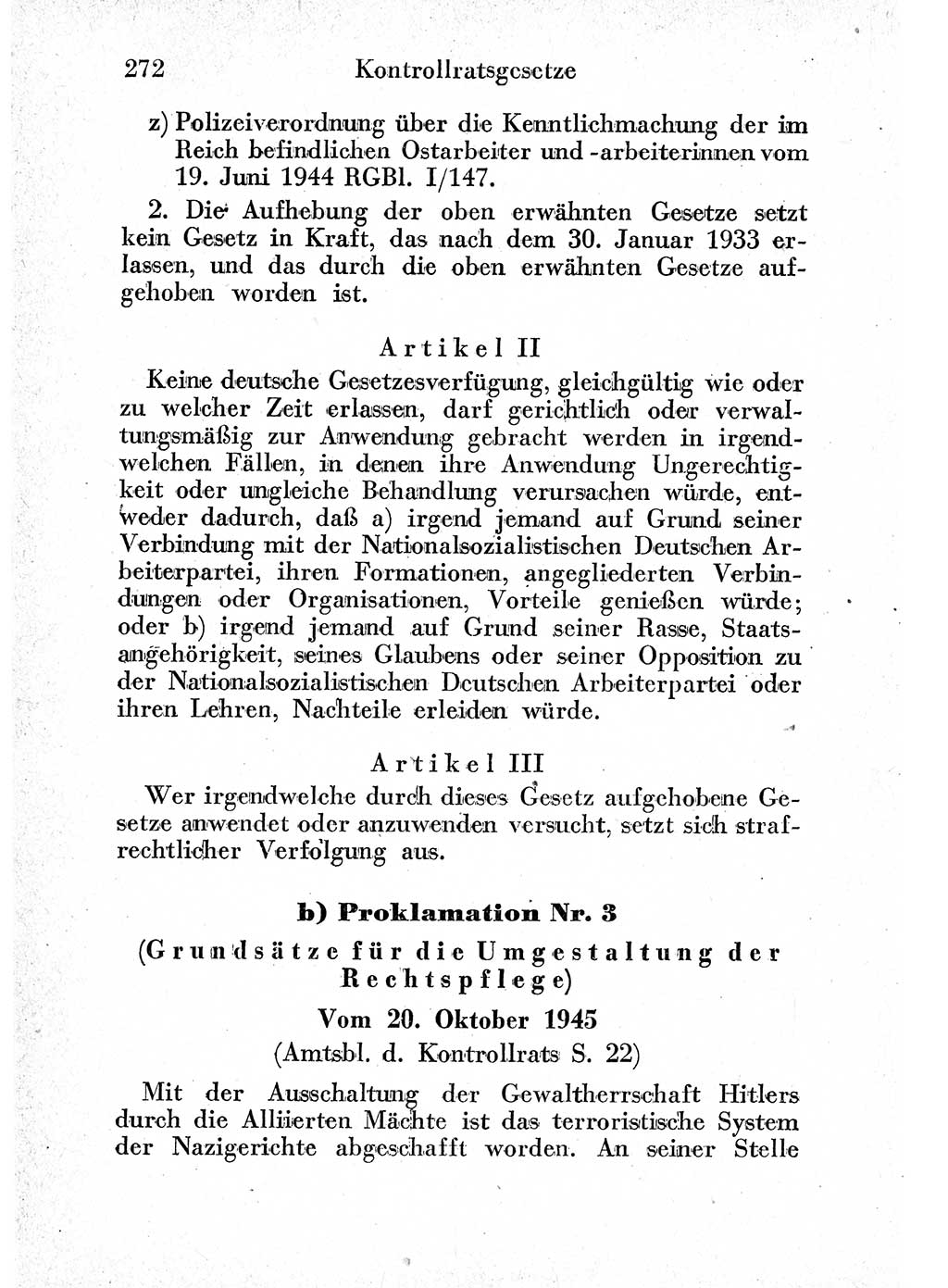 Strafprozeßordnung (StPO), Gerichtsverfassungsgesetz (GVG) und zahlreiche Nebengesetze der sowjetischen Besatzungszone (SBZ) in Deutschland 1949, Seite 272 (StPO GVG Ges. SBZ Dtl. 1949, S. 272)