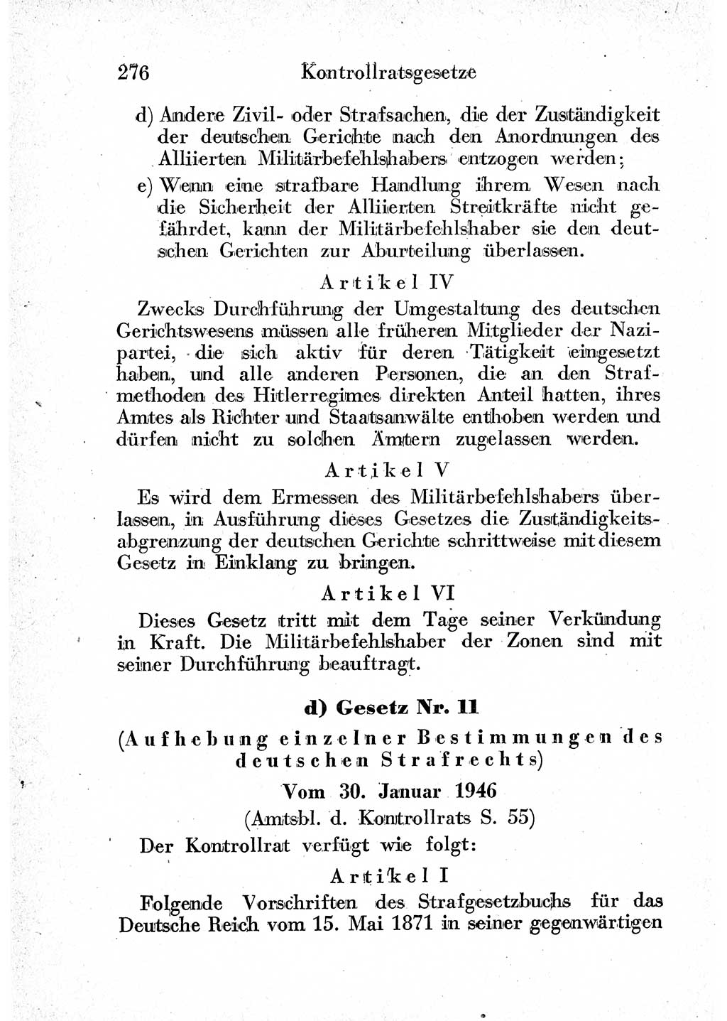 Strafprozeßordnung (StPO), Gerichtsverfassungsgesetz (GVG) und zahlreiche Nebengesetze der sowjetischen Besatzungszone (SBZ) in Deutschland 1949, Seite 276 (StPO GVG Ges. SBZ Dtl. 1949, S. 276)