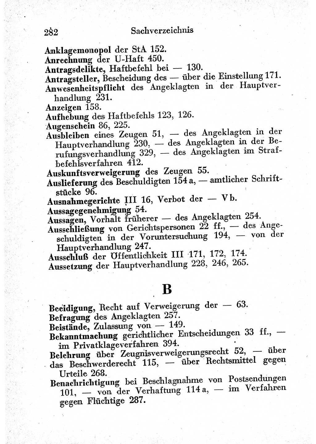 Strafprozeßordnung (StPO), Gerichtsverfassungsgesetz (GVG) und zahlreiche Nebengesetze der sowjetischen Besatzungszone (SBZ) in Deutschland 1949, Seite 282 (StPO GVG Ges. SBZ Dtl. 1949, S. 282)