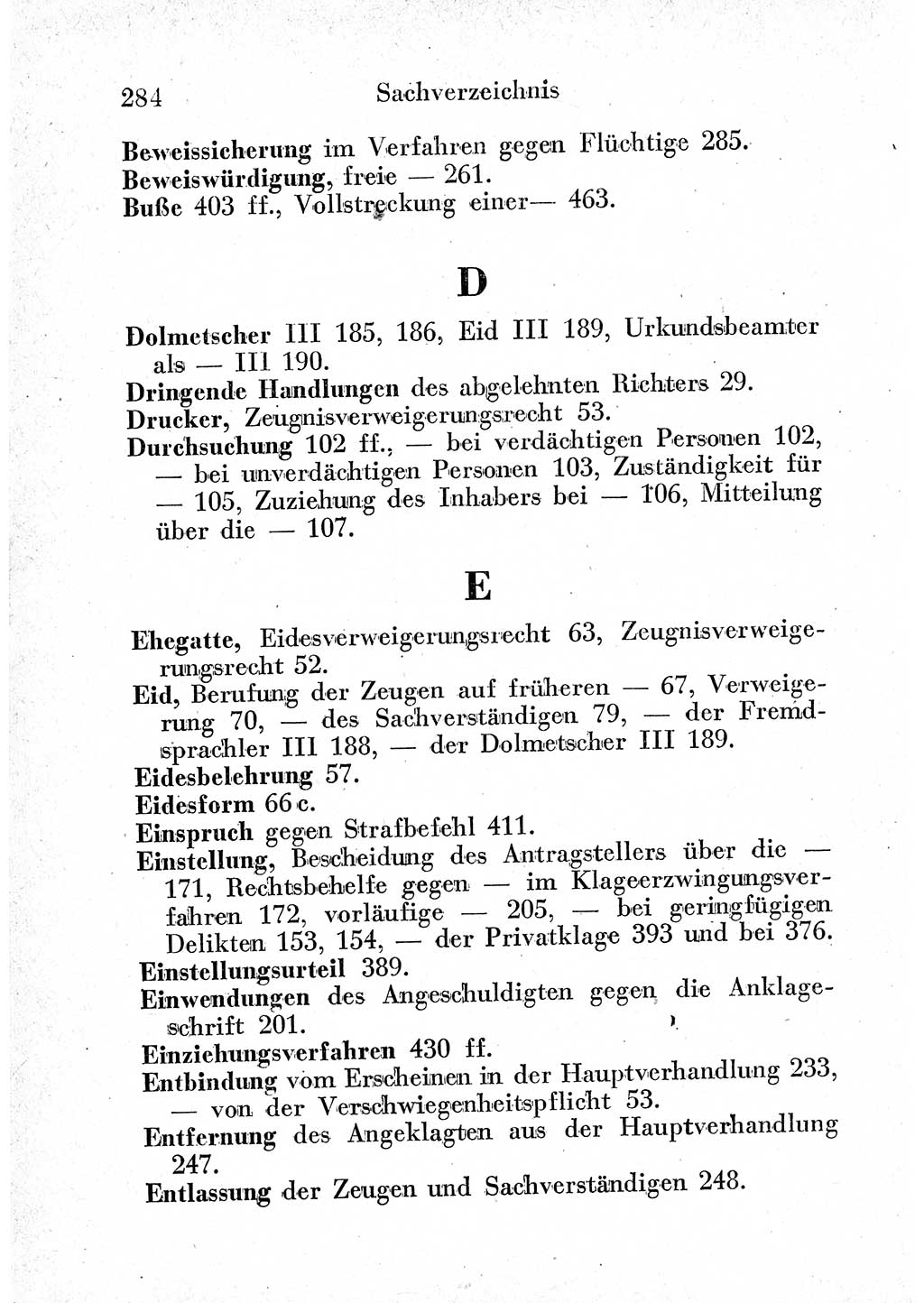 Strafprozeßordnung (StPO), Gerichtsverfassungsgesetz (GVG) und zahlreiche Nebengesetze der sowjetischen Besatzungszone (SBZ) in Deutschland 1949, Seite 284 (StPO GVG Ges. SBZ Dtl. 1949, S. 284)