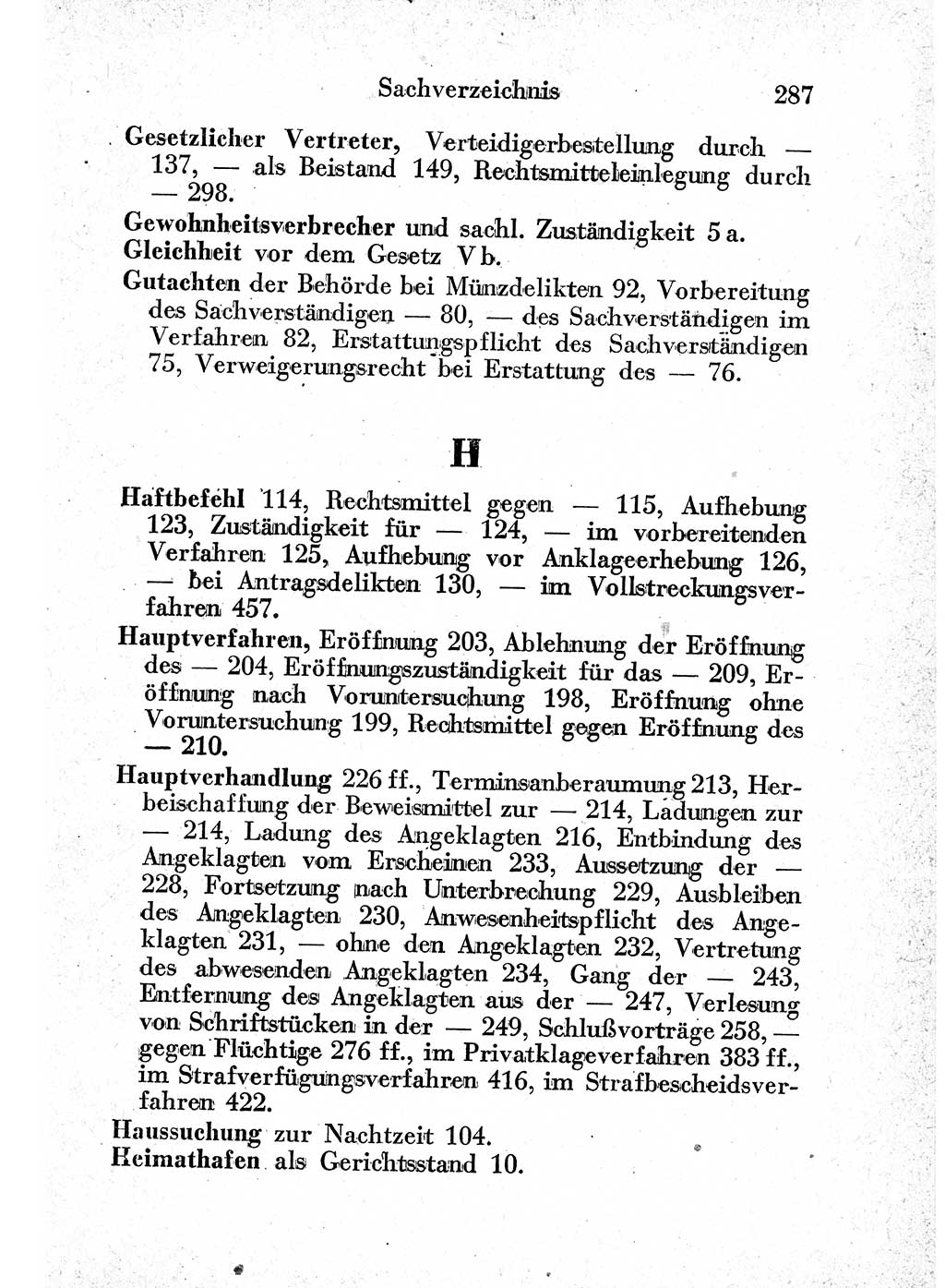 Strafprozeßordnung (StPO), Gerichtsverfassungsgesetz (GVG) und zahlreiche Nebengesetze der sowjetischen Besatzungszone (SBZ) in Deutschland 1949, Seite 287 (StPO GVG Ges. SBZ Dtl. 1949, S. 287)