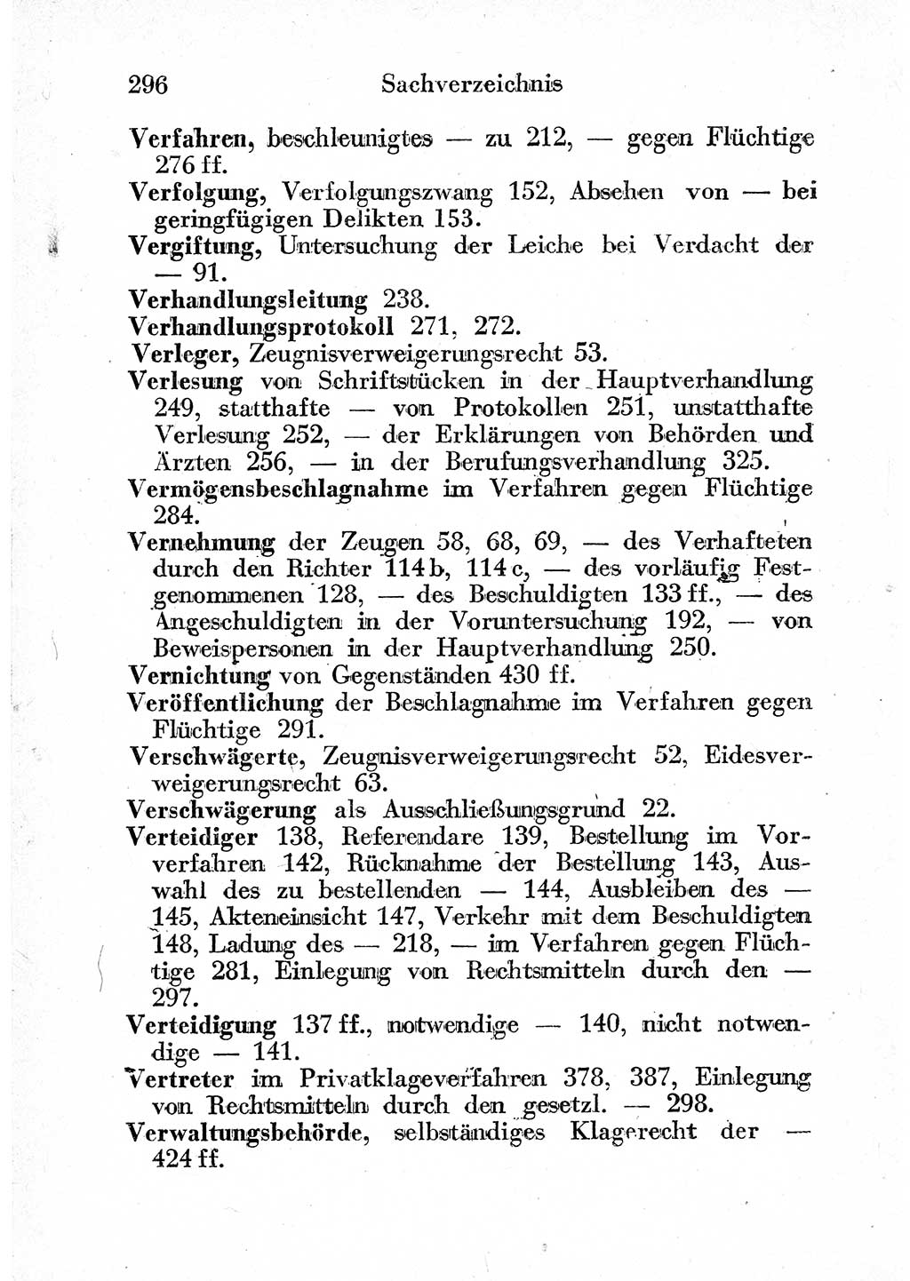 Strafprozeßordnung (StPO), Gerichtsverfassungsgesetz (GVG) und zahlreiche Nebengesetze der sowjetischen Besatzungszone (SBZ) in Deutschland 1949, Seite 296 (StPO GVG Ges. SBZ Dtl. 1949, S. 296)