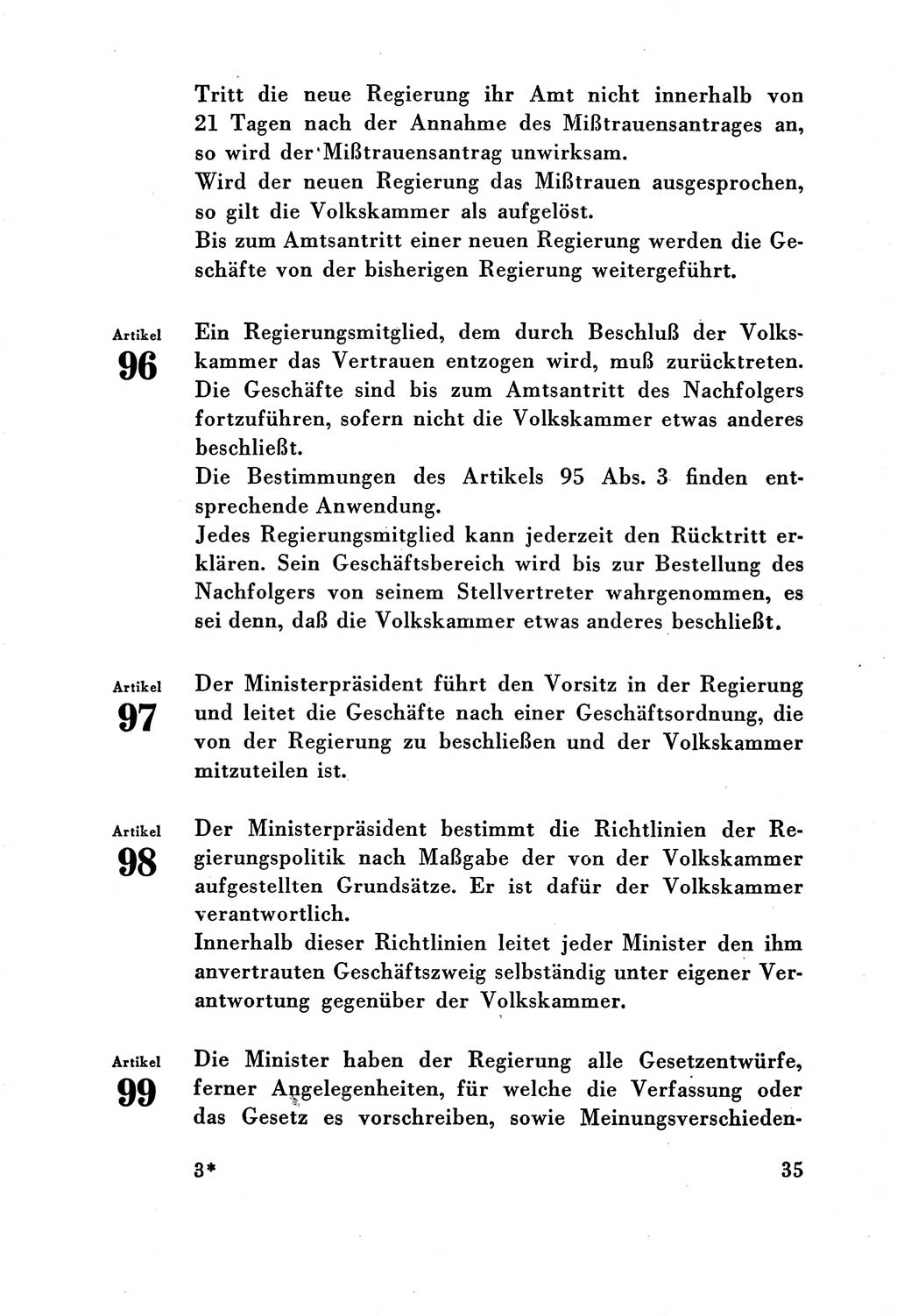 Verfassung der Deutschen Demokratischen Republik (DDR) vom 7. Oktober 1949, Seite 35 (Verf. DDR 1949, S. 35)