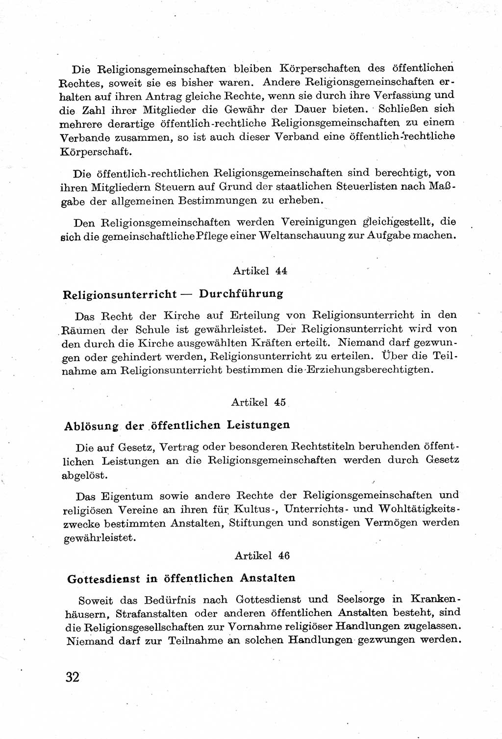 Verfassung der Deutschen Demokratischen Republik (DDR) mit einer Einleitung von Karl Steinhoff 1949, Seite 32 (Verf. DDR Einl. K. S. 1949, S. 32)