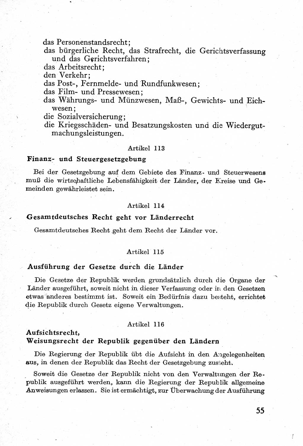 Verfassung der Deutschen Demokratischen Republik (DDR) mit einer Einleitung von Karl Steinhoff 1949, Seite 55 (Verf. DDR Einl. K. S. 1949, S. 55)