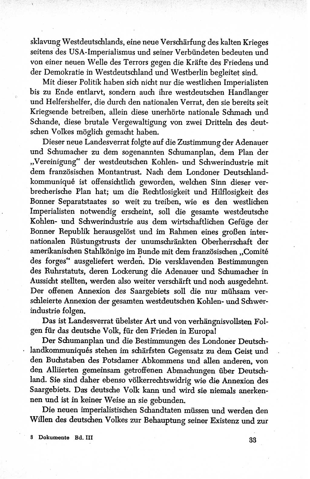 Dokumente der Sozialistischen Einheitspartei Deutschlands (SED) [Deutsche Demokratische Republik (DDR)] 1950-1952, Seite 33 (Dok. SED DDR 1950-1952, S. 33)