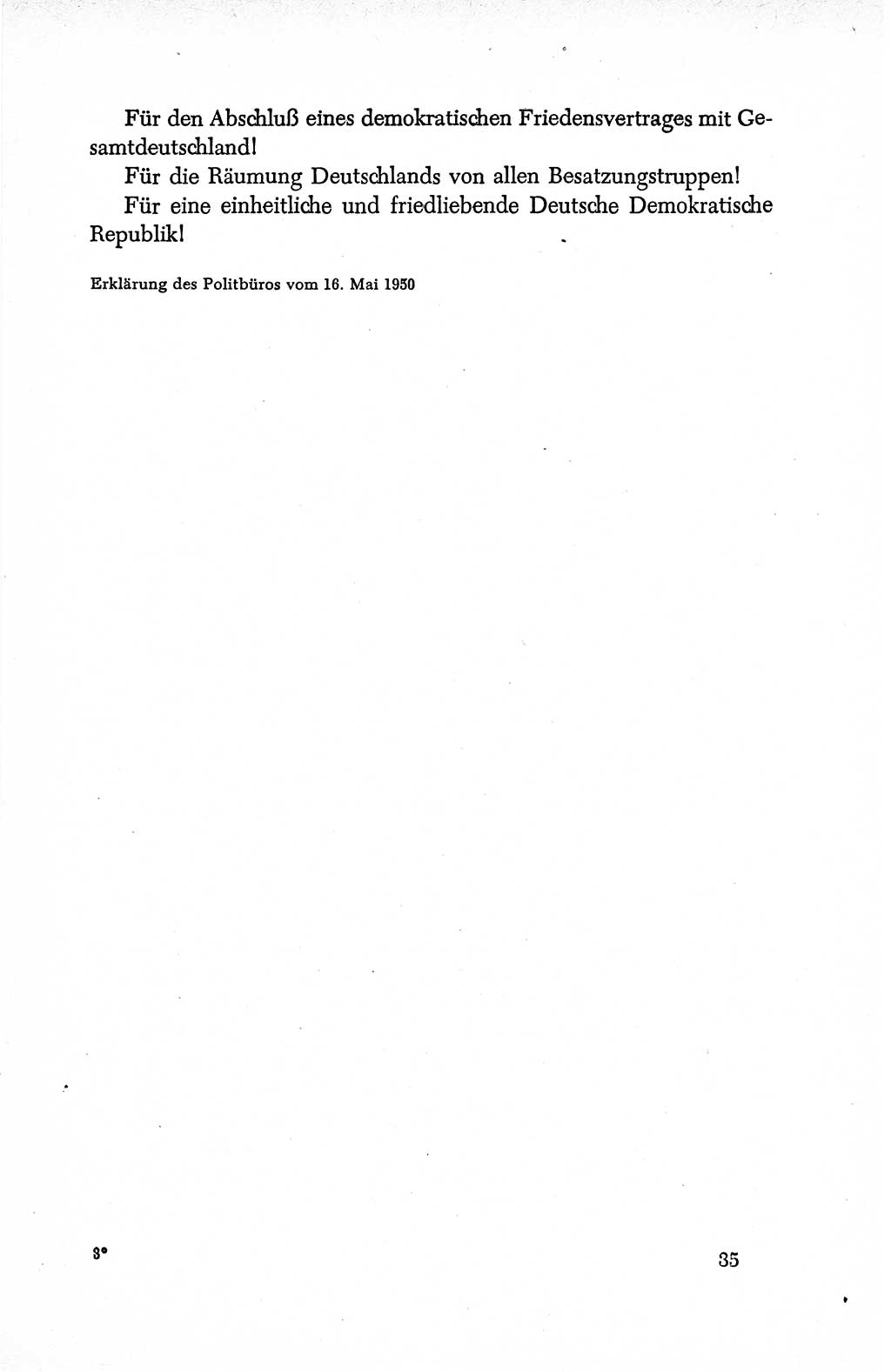 Dokumente der Sozialistischen Einheitspartei Deutschlands (SED) [Deutsche Demokratische Republik (DDR)] 1950-1952, Seite 35 (Dok. SED DDR 1950-1952, S. 35)