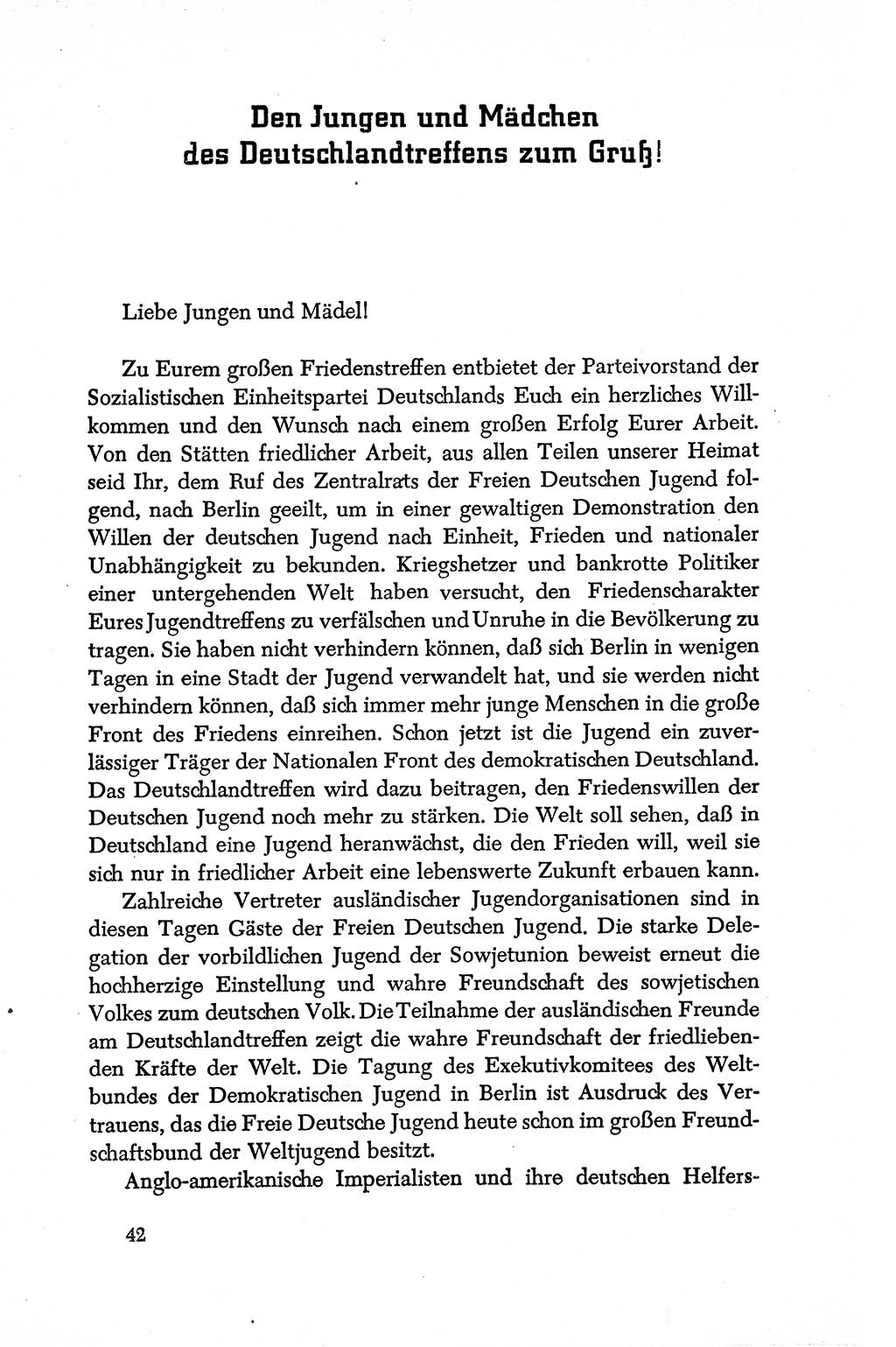 Dokumente der Sozialistischen Einheitspartei Deutschlands (SED) [Deutsche Demokratische Republik (DDR)] 1950-1952, Seite 42 (Dok. SED DDR 1950-1952, S. 42)