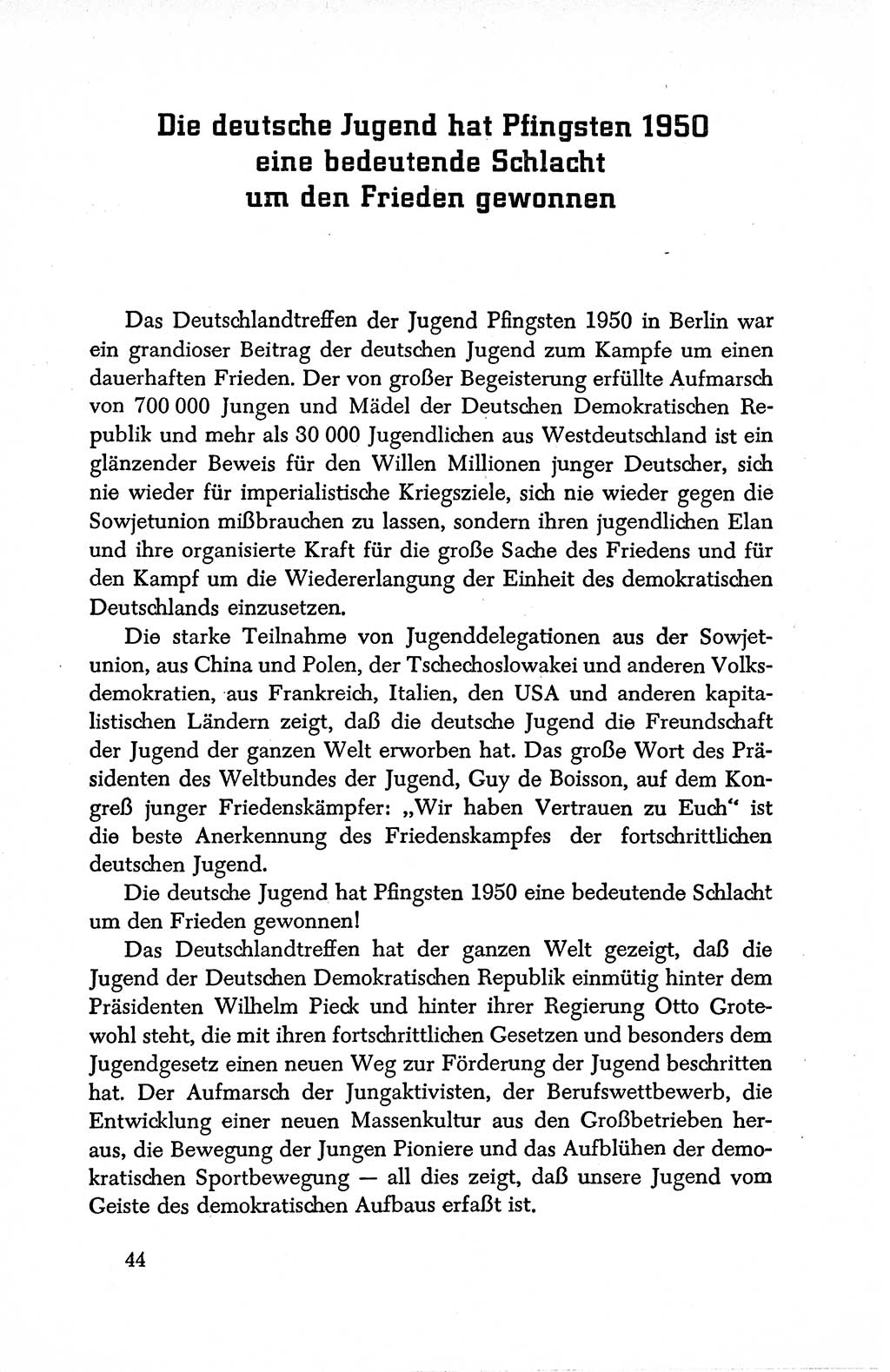 Dokumente der Sozialistischen Einheitspartei Deutschlands (SED) [Deutsche Demokratische Republik (DDR)] 1950-1952, Seite 44 (Dok. SED DDR 1950-1952, S. 44)