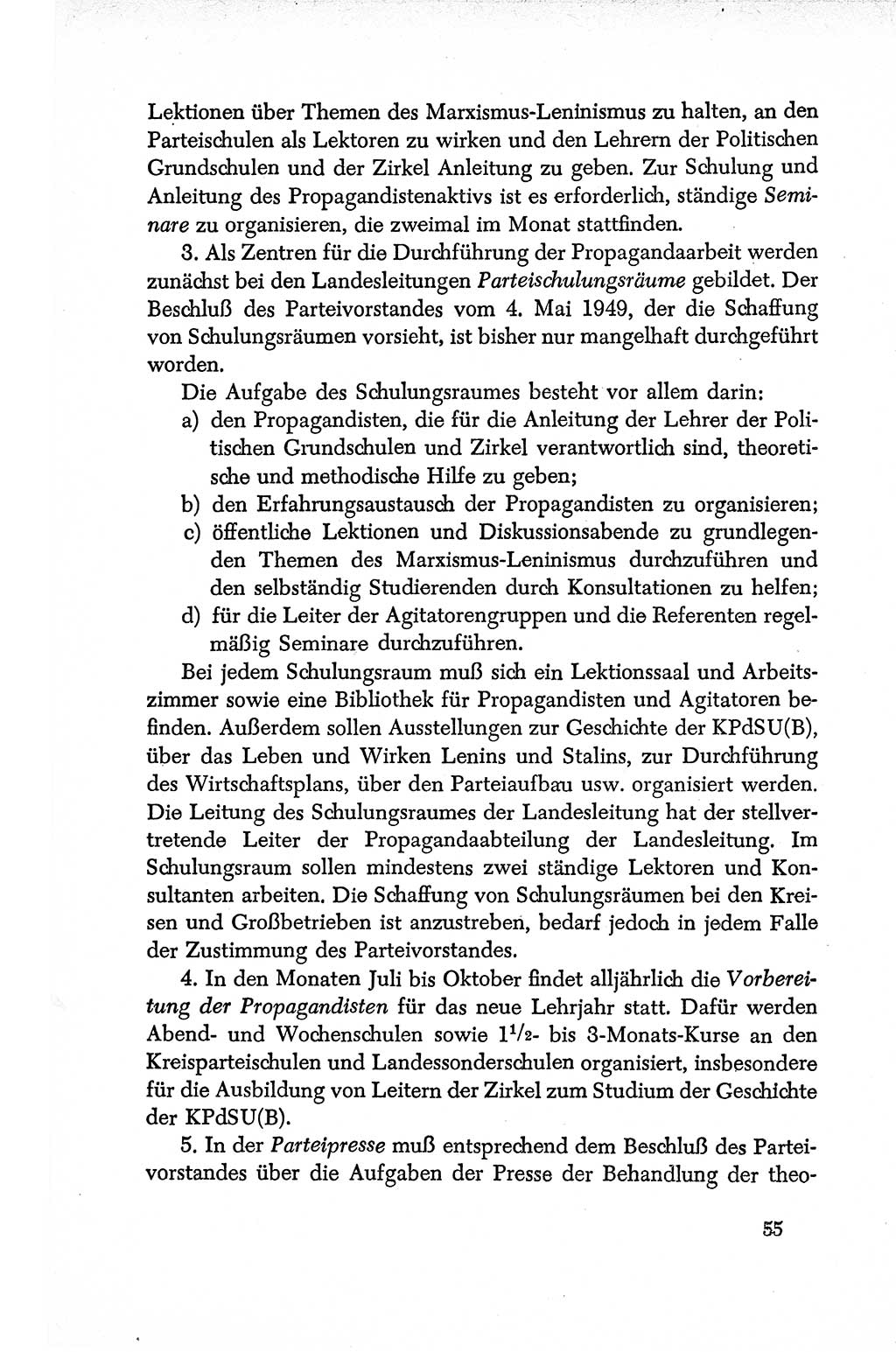 Dokumente der Sozialistischen Einheitspartei Deutschlands (SED) [Deutsche Demokratische Republik (DDR)] 1950-1952, Seite 55 (Dok. SED DDR 1950-1952, S. 55)