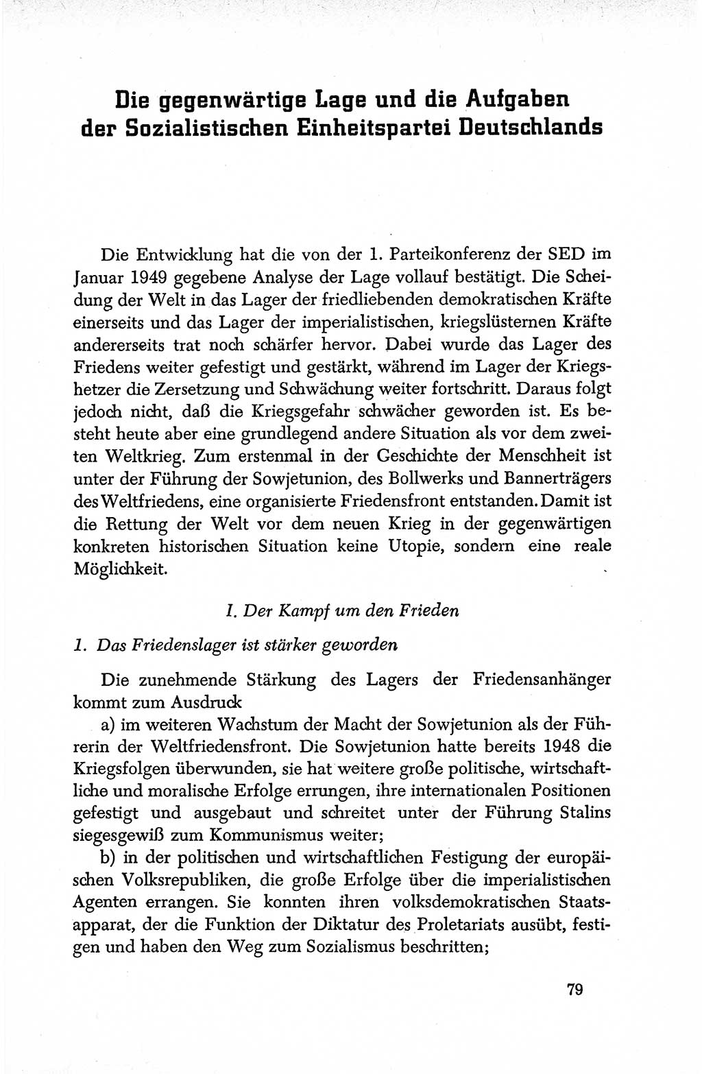 Dokumente der Sozialistischen Einheitspartei Deutschlands (SED) [Deutsche Demokratische Republik (DDR)] 1950-1952, Seite 79 (Dok. SED DDR 1950-1952, S. 79)