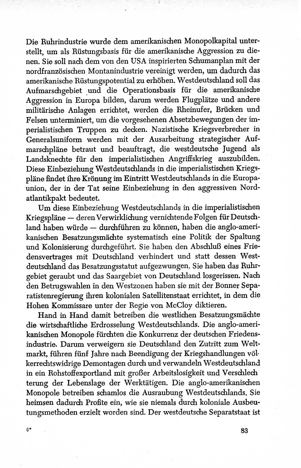 Dokumente der Sozialistischen Einheitspartei Deutschlands (SED) [Deutsche Demokratische Republik (DDR)] 1950-1952, Seite 83 (Dok. SED DDR 1950-1952, S. 83)