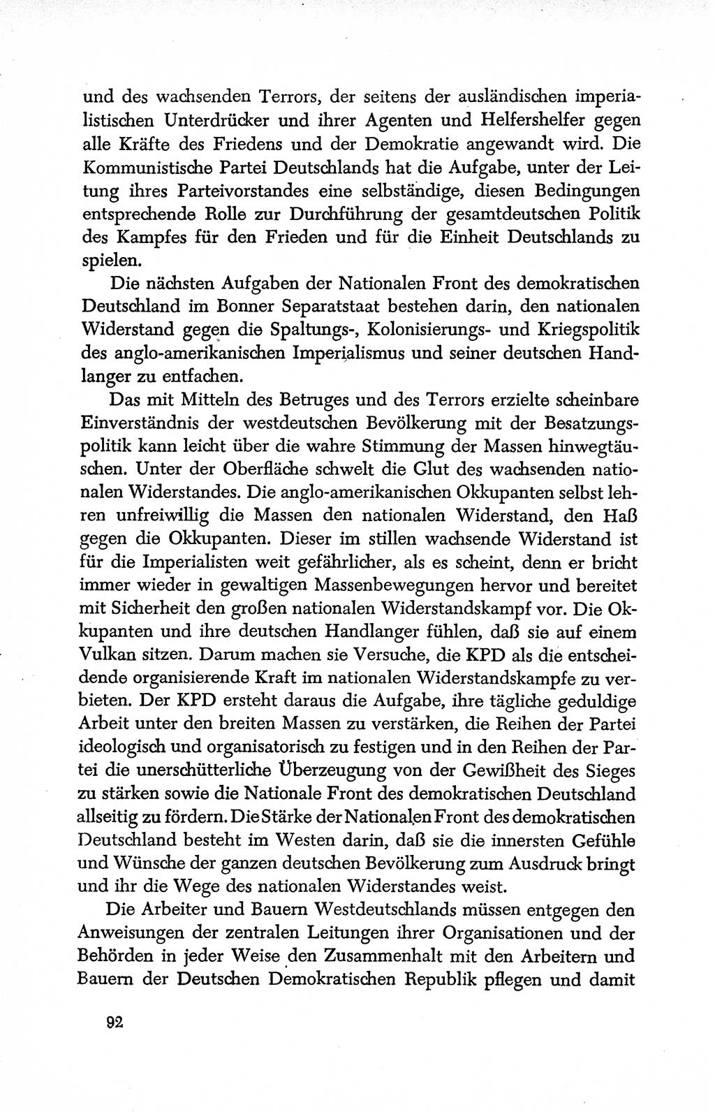 Dokumente der Sozialistischen Einheitspartei Deutschlands (SED) [Deutsche Demokratische Republik (DDR)] 1950-1952, Seite 92 (Dok. SED DDR 1950-1952, S. 92)