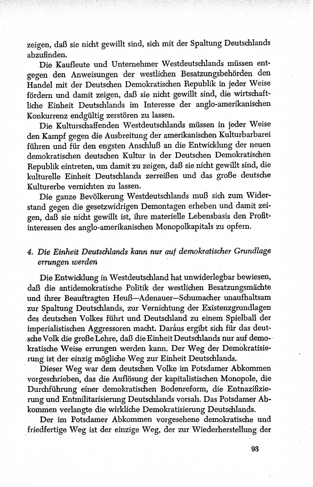 Dokumente der Sozialistischen Einheitspartei Deutschlands (SED) [Deutsche Demokratische Republik (DDR)] 1950-1952, Seite 93 (Dok. SED DDR 1950-1952, S. 93)