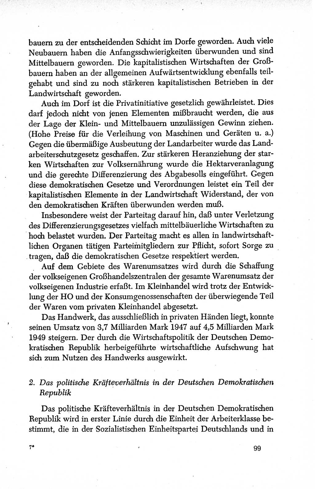 Dokumente der Sozialistischen Einheitspartei Deutschlands (SED) [Deutsche Demokratische Republik (DDR)] 1950-1952, Seite 99 (Dok. SED DDR 1950-1952, S. 99)
