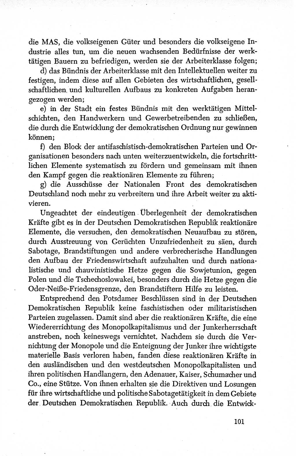 Dokumente der Sozialistischen Einheitspartei Deutschlands (SED) [Deutsche Demokratische Republik (DDR)] 1950-1952, Seite 101 (Dok. SED DDR 1950-1952, S. 101)