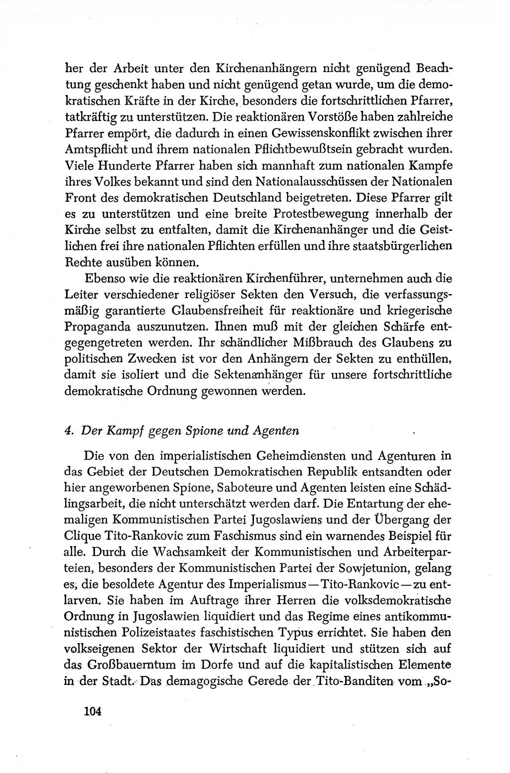 Dokumente der Sozialistischen Einheitspartei Deutschlands (SED) [Deutsche Demokratische Republik (DDR)] 1950-1952, Seite 104 (Dok. SED DDR 1950-1952, S. 104)