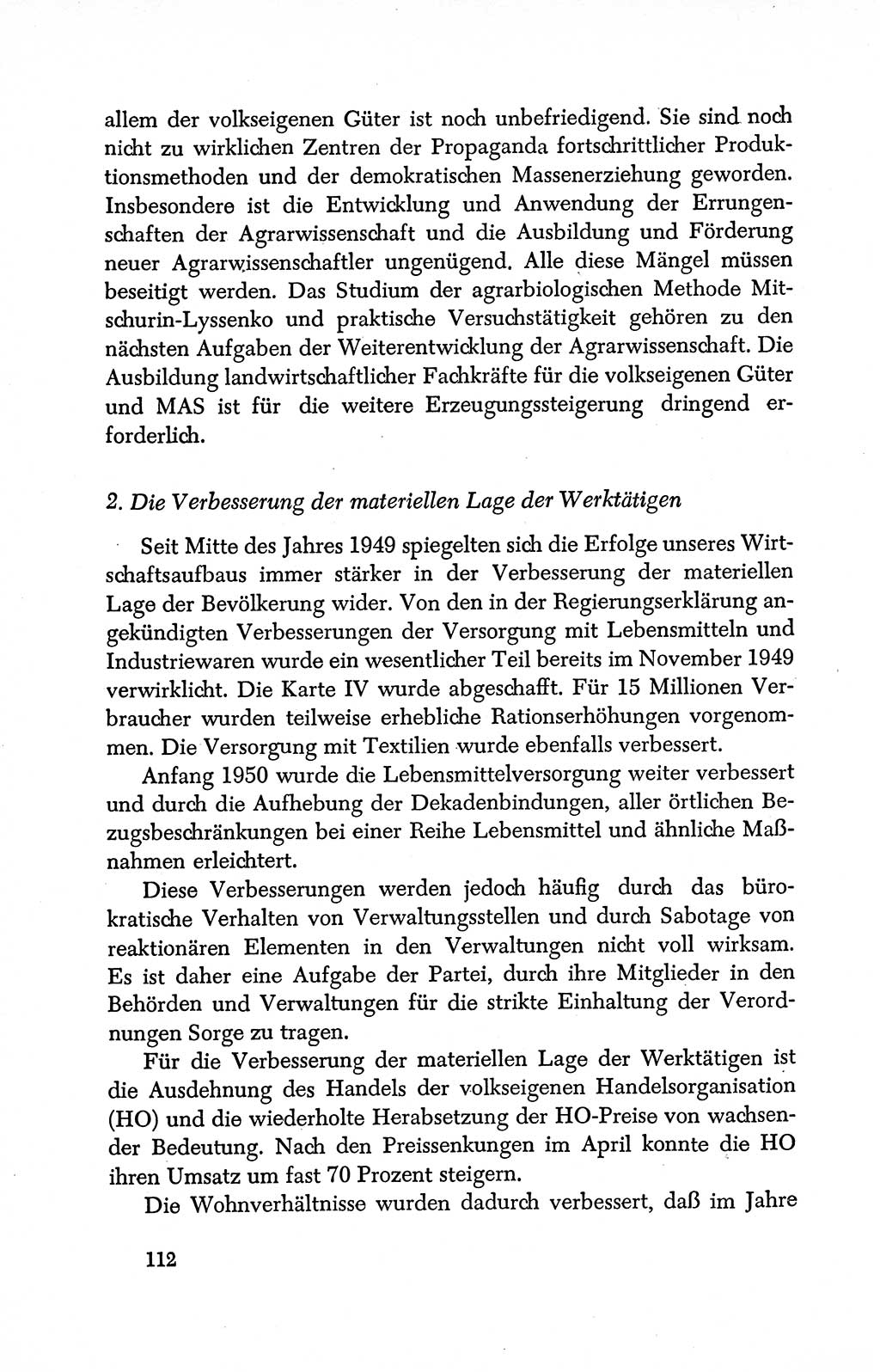 Dokumente der Sozialistischen Einheitspartei Deutschlands (SED) [Deutsche Demokratische Republik (DDR)] 1950-1952, Seite 112 (Dok. SED DDR 1950-1952, S. 112)