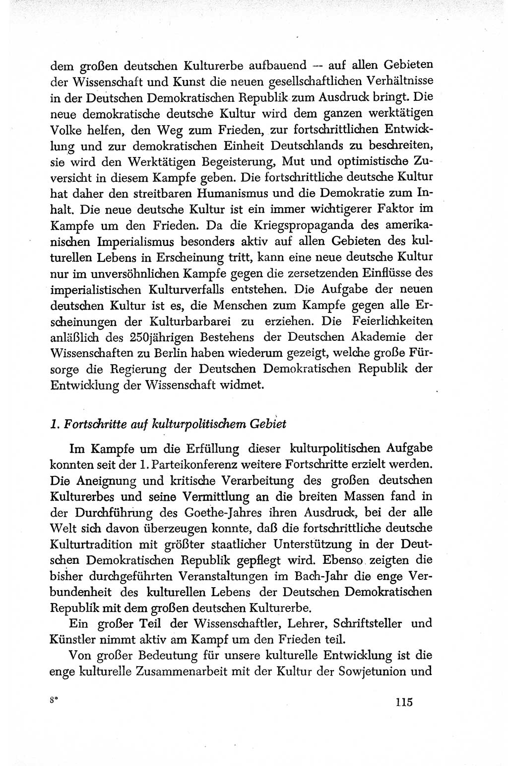 Dokumente der Sozialistischen Einheitspartei Deutschlands (SED) [Deutsche Demokratische Republik (DDR)] 1950-1952, Seite 115 (Dok. SED DDR 1950-1952, S. 115)