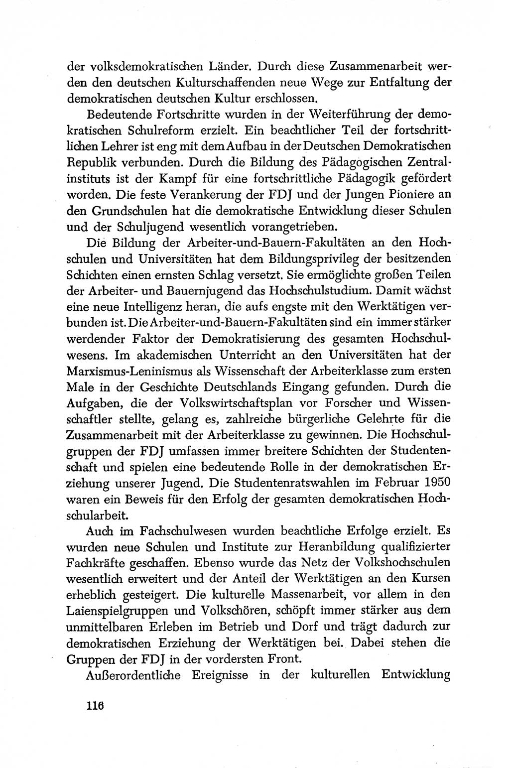 Dokumente der Sozialistischen Einheitspartei Deutschlands (SED) [Deutsche Demokratische Republik (DDR)] 1950-1952, Seite 116 (Dok. SED DDR 1950-1952, S. 116)
