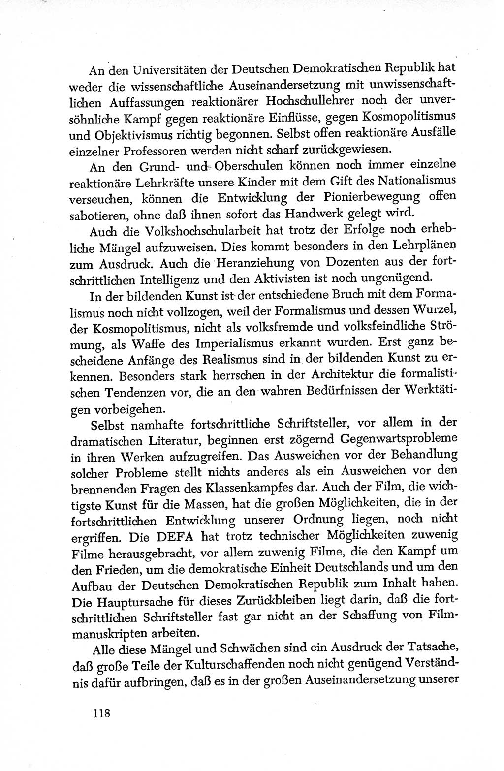 Dokumente der Sozialistischen Einheitspartei Deutschlands (SED) [Deutsche Demokratische Republik (DDR)] 1950-1952, Seite 118 (Dok. SED DDR 1950-1952, S. 118)