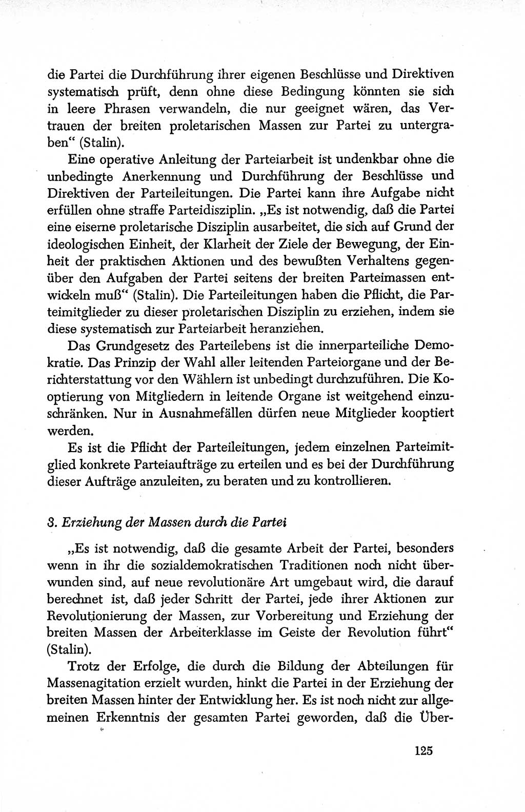 Dokumente der Sozialistischen Einheitspartei Deutschlands (SED) [Deutsche Demokratische Republik (DDR)] 1950-1952, Seite 125 (Dok. SED DDR 1950-1952, S. 125)