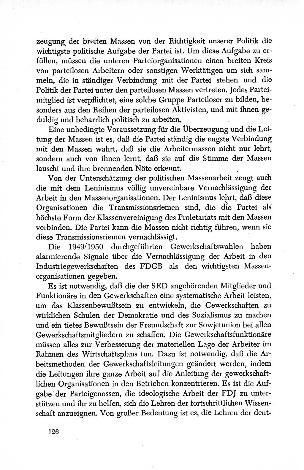 Dokumente der Sozialistischen Einheitspartei Deutschlands (SED) [Deutsche Demokratische Republik (DDR)] 1950-1952, Seite 126 (Dok. SED DDR 1950-1952, S. 126)