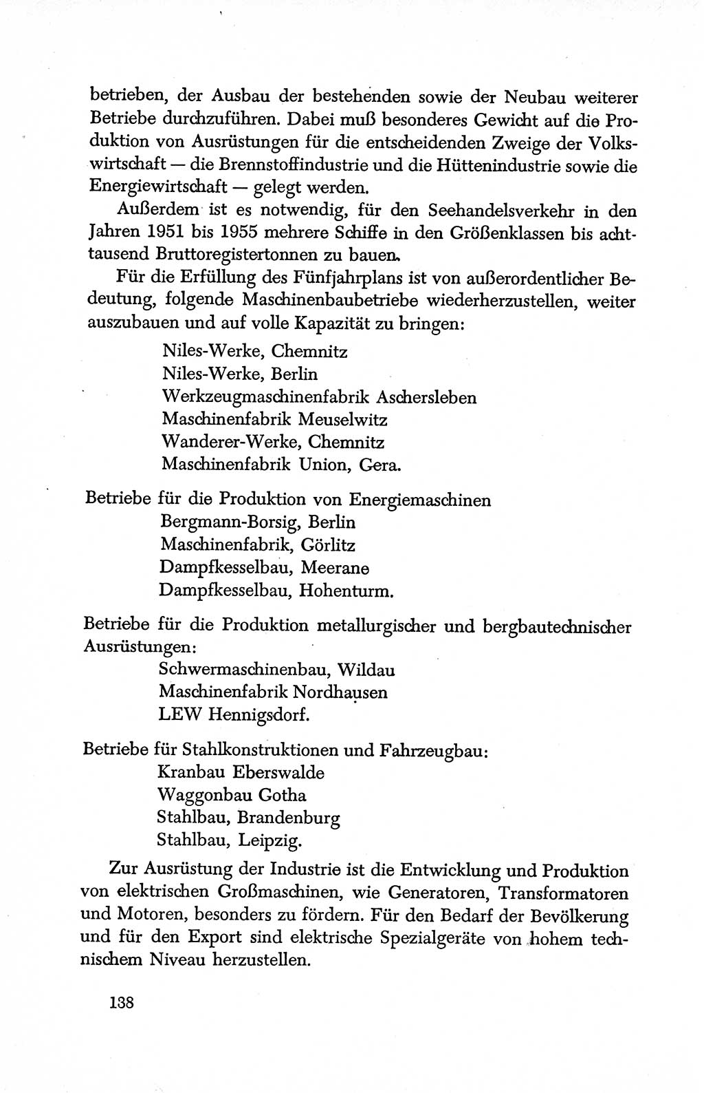 Dokumente der Sozialistischen Einheitspartei Deutschlands (SED) [Deutsche Demokratische Republik (DDR)] 1950-1952, Seite 138 (Dok. SED DDR 1950-1952, S. 138)